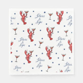 Serviette En Papier Stars & Sips America 250 Été côtier 