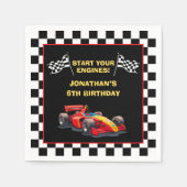 Serviette En Papier Start Your Engines! Fun Racing Driver Birthday  (Devant)