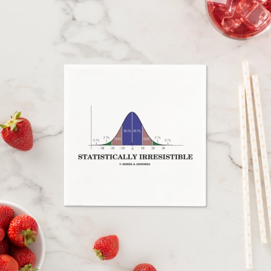 Serviette En Papier Statistique Irrésistible Bell Curve Stats Humour (En situation)