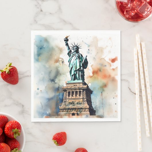 Serviette En Papier Statue de la Liberté (En situation)
