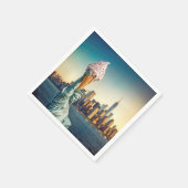 Serviette En Papier Statue de la Liberté avec cône de glace (Coin)