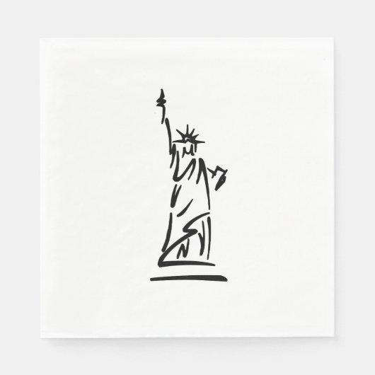 Serviette En Papier Statue de la Liberté de NY (Devant)