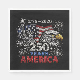 Serviette En Papier Statue de la Liberté et aigle pour le 250e anniver