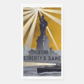 Serviette En Papier Statue de la Liberté Torch et de la Marine américa (Devant)