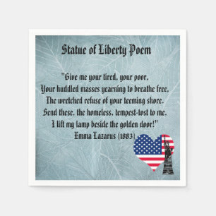 Serviette En Papier Statue de poème de liberté