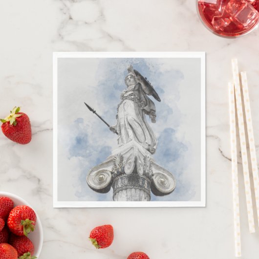 Serviette En Papier Statue grecque classique Athéna (En situation)