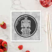 Serviette En Papier Steam Engine Locomotive (En situation)