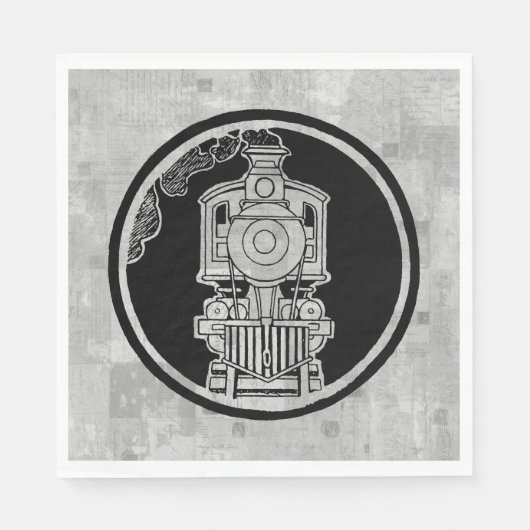 Serviette En Papier Steam Engine Locomotive (Devant)