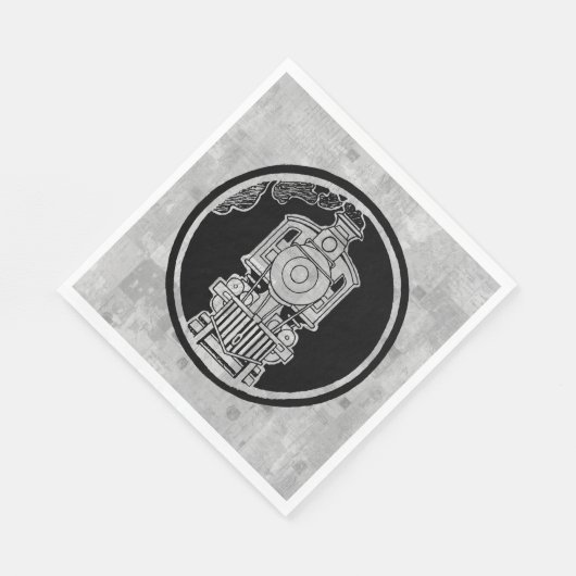 Serviette En Papier Steam Engine Locomotive (Coin)