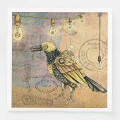 Serviette En Papier Steampunk Crow Cocktail Napkins (Devant)