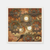 Serviette En Papier Steampunk d'or (Devant)