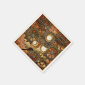 Serviette En Papier Steampunk d'or (Coin)