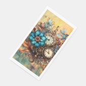 Serviette En Papier Steampunk Floral (Coin)