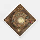 Serviette En Papier Steampunk, merveilleuse horloge (Coin)