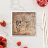 Serviette En Papier Steampunk Napkin designs (En situation)