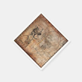 Serviette En Papier Steampunk Napkin designs (Coin)