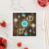 Serviette En Papier Steampunk Rusty Background (En situation)