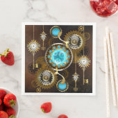 Serviette En Papier Steampunk Rusty Background (En situation)