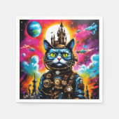 Serviette En Papier Steampunk Space Cat II (Devant)
