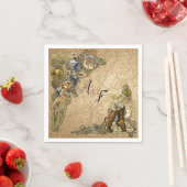 Serviette En Papier Steampunk sur des serviettes en cuir d'or (En situation)