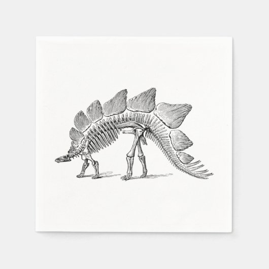 Serviette En Papier Stegosaurus Dinosaure Squelette Fossile (Devant)