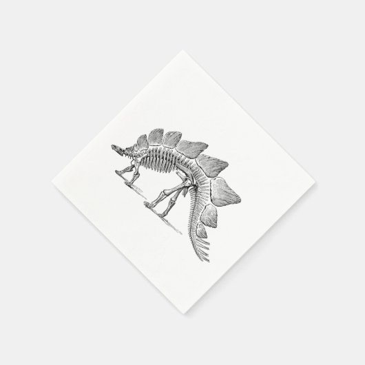 Serviette En Papier Stegosaurus Dinosaure Squelette Fossile (Coin)