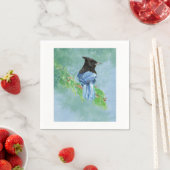 Serviette En Papier Stellar Jay Bird Farmhouse Rustique Country Art (En situation)
