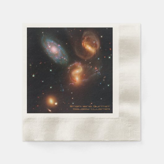 Serviette En Papier Stephans Quintet espace profond étoile galaxie clu (Devant)