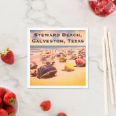Serviette En Papier Steward Beach, Galveston, Texas (En situation)