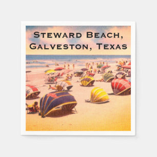 Serviette En Papier Steward Beach, Galveston, Texas