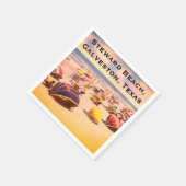Serviette En Papier Steward Beach, Galveston, Texas (Coin)