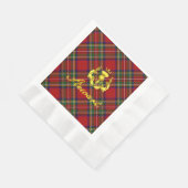 Serviette En Papier Stewart Tartan & Gold Crowned Thistle (Coin)