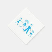 Serviette En Papier Stick Figure Family Napkins (Coin)