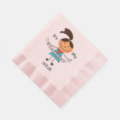 Serviette En Papier Stick Figure Girl C'est mon anniversaire (Coin)