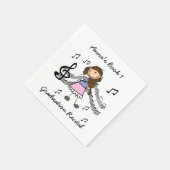 Serviette En Papier Stick Figure Violon Player Papier serviettes (Coin)