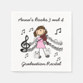 Serviette En Papier Stick Figure Violon Player Papier serviettes (Devant)