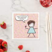 Serviette En Papier Stick Girl (En situation)