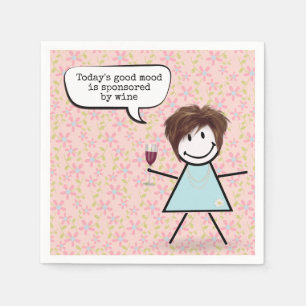 Serviette En Papier Stick Girl