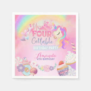 Serviette En Papier Sticker Carré quatre jamais doux