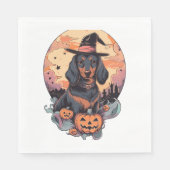 Serviette En Papier Sticker Halloween Dachshund (Devant)