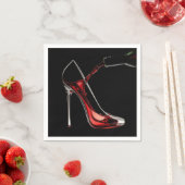 Serviette En Papier Stiletto et vin (En situation)