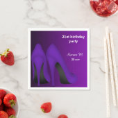 Serviette En Papier Stilettos pourpres (En situation)