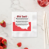 Serviette En Papier Sto Lat ! Carte de la chanson polonaise (En situation)