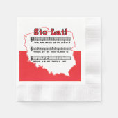 Serviette En Papier Sto Lat ! Carte de la chanson polonaise (Devant)