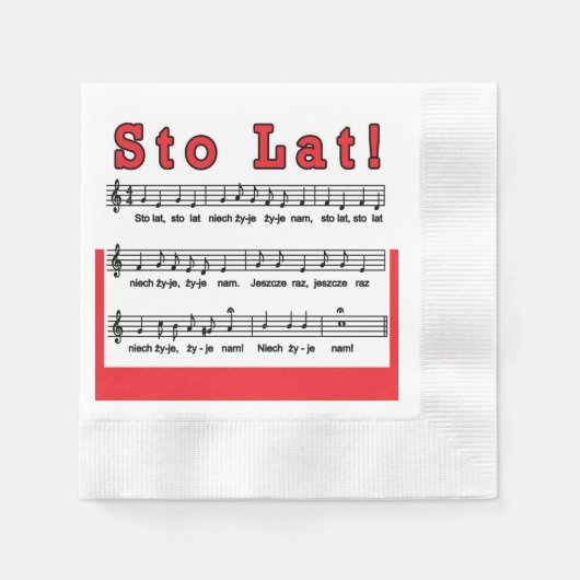 Serviette En Papier Sto Lat ! Chanson (Devant)