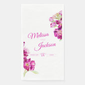 Serviette En Papier stock mariage rose foncé gillyflowers sur blanc (Devant)
