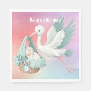 Serviette En Papier Stock portant bébé