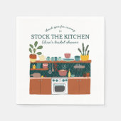 Serviette En Papier STOCK THE KITCHEN Bridal Shower Cute CUSTOM (Devant)
