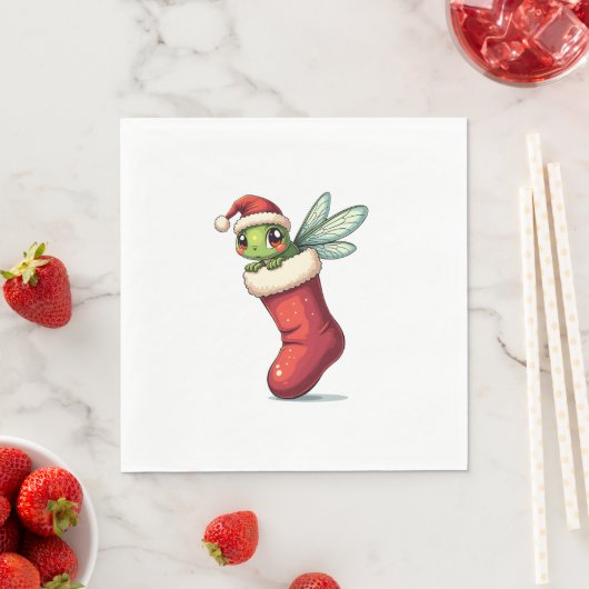 Serviette En Papier Stocker la libellule du champignon (En situation)