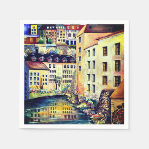 Serviette En Papier Stockholm - Gamla Stan, vieille ville, Suède